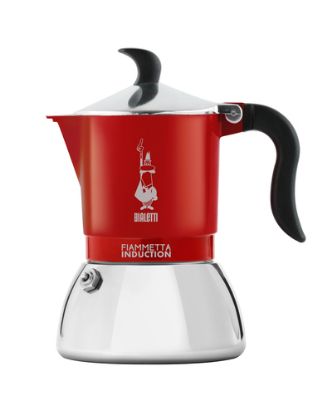 Immagine di Bialetti Fiammetta Induction Moka 0,13 L Rosso, Stainless steel