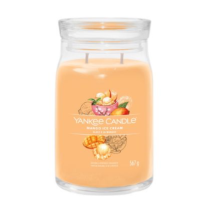 Immagine di Yankee Candle Signature candela di cera Cilindro Mango, Vaniglia Arancione 1 pz