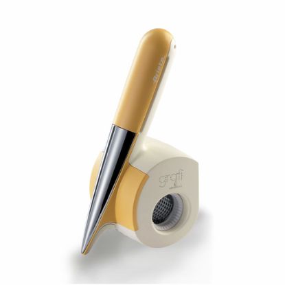 Immagine di Ariete 457 Gratì Waterproof - Grattugia elettrica Impermeabile - Senza filo - Lavabile sotto acqua corrente - 2 rulli Acciaio Inox - Bianco e Giallo