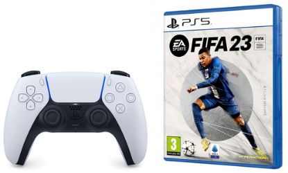 Immagine di Sony DualSense + FIFA 23 Nero, Bianco Bluetooth Gamepad Analogico/Digitale PlayStation 5