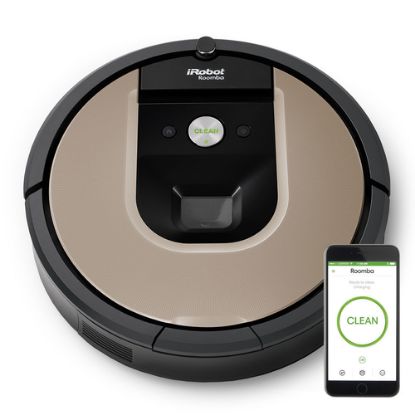 Immagine di iRobot Roomba 966 aspirapolvere robot 0,6 L Senza sacchetto Nero, Argento