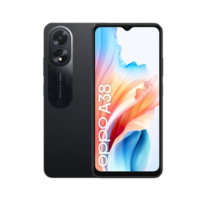 Immagine di OPPO A38 4G Smartphone, AI Doppia fotocamera 50+2MP, Selfie 5MP, Display 6.56” 90HZ LCD HD+, 5000mAh, RAM 4 (Esp 1GB/2GB/4GB)+ROM 128GB (esp1TB), IP54, [Versione Italia],Glowing Black
