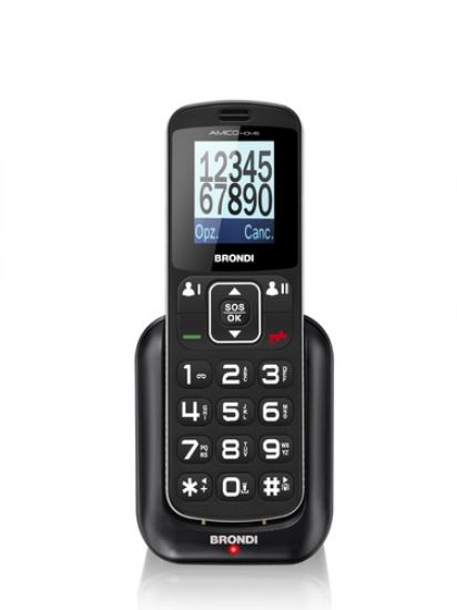 Immagine di Brondi Amico Home 4,5 cm (1.77") 90 g Nero Telefono di livello base