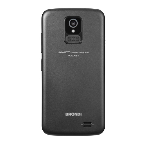 Brondi 10281080 AMICO Special Dual Sim Téléphone portable en métal noir | Leroy Merlin