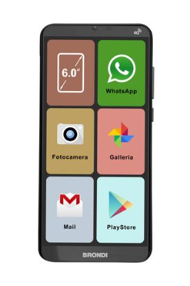 Immagine di Brondi Amico Smartphone XL 15,2 cm (6") Doppia SIM Android 11 4G USB tipo-C 2 GB 16 GB 2500 mAh Nero