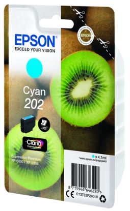 Immagine di Epson Kiwi Singlepack Cyan 202 Claria Premium Ink