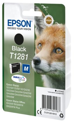Immagine di Epson Fox Inchiostro nero singolo DURABrite Ultra Volpe T1281