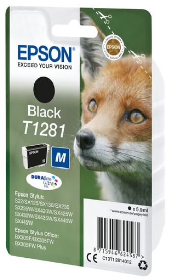 Immagine di Epson Fox Inchiostro nero singolo DURABrite Ultra Volpe T1281