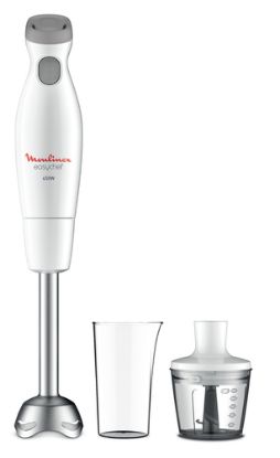 Immagine di Moulinex DD4521 Easychef, Mixer ad Immersione 2in1, con Bicchiere da 800 ml e Accessorio Tritatutto da 500 ml, 2 Impostazioni di Velocità, Facile da Pulire, Potenza 450 W