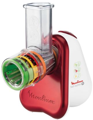 Immagine di Moulinex Fresh Express DJ755G Affettatutto Grattugia Elettrico, 5 Funzioni di Taglio, 150 W, 1 Liter, 1 Decibel, plastica, Rosso