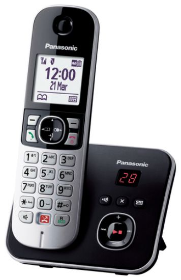 Immagine di KX-TG6861JTB CORDLESS DECT/GAP VIVAVOCE SEGRETERIA 1,8" BLOCCO