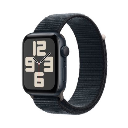 Immagine di Apple Watch SE GPS Cassa 44mm in Alluminio Mezzanotte con Cinturino Sport Loop Mezzanotte