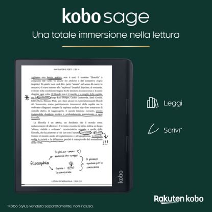 Immagine di Rakuten Kobo Sage lettore e-book Touch screen 32 GB Wi-Fi Nero