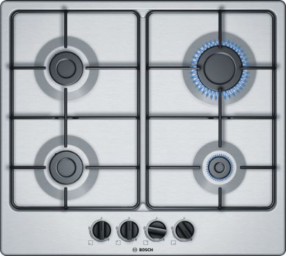 Immagine di Bosch Serie 4 PGP6B5B85 Piano cottura a gas 60 cm Acciaio inox