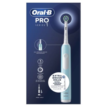 Immagine di Oral-B Spazzolino Elettrico Ricaricabile Series 1 Blu con 2 Testine di Ricambio, 1 Spazzolino