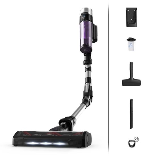 Immagine di Rowenta RH2037 Aspirapolvere a bastone 2 in 1 Batteria Secco Senza sacchetto 0,4 L 250 W Nero, Viola