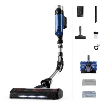Immagine di Rowenta RH20C0 Aspirapolvere a bastone 2 in 1 Batteria Secco e bagnato Senza sacchetto 0,4 L 250 W Argento, Blu