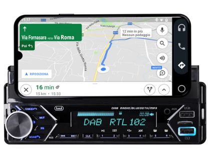 Immagine di Trevi SCD 5753 DAB Autoradio DAB/DAB+ FM 160W con Bluetooth, ingresso USB Fast Charge, Micro USB e supporto Smartphone 7"