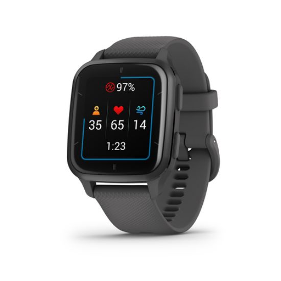 Immagine di Garmin Venu Sq 2, Smartwatch, Display 1,4" AMOLED, GPS, Cardio, SpO2, 25+ App Sport & Fitness, Workout, Coach, Pay, Autonomia fino a 11 giorni (Slate & Shadow Gray)