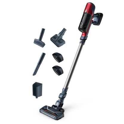 Immagine di Rowenta RH6877WO scopa elettrica Aspirapolvere a bastone 2 in 1 Batteria Secco Senza sacchetto 0,55 L Rosso, Grigio