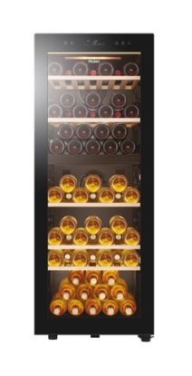 Immagine di Haier Wine Bank 50 Serie 5 HWS79GDG Cantinetta vino con compressore Libera installazione Nero 79 bottiglia/bottiglie