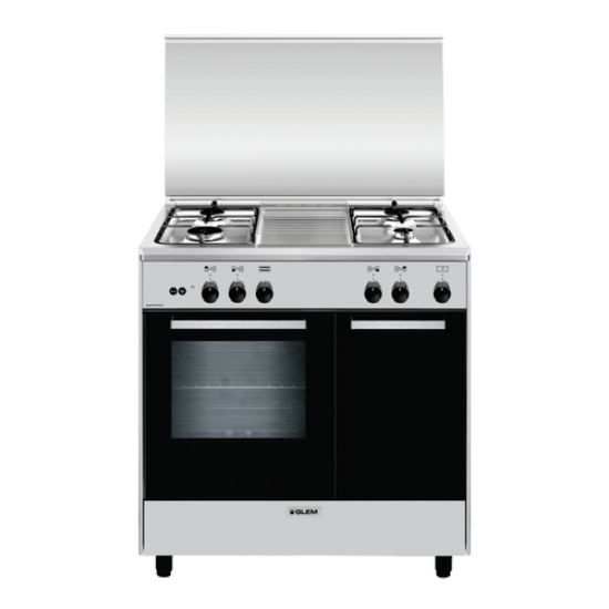 Immagine di AR854GI CUCINA 80X50 FORNOGAS STAT 4F INOX PORTABLACK