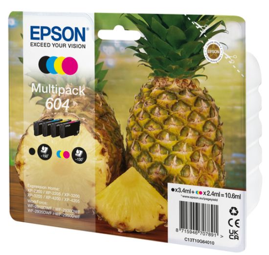 Immagine di Epson 604 cartuccia d'inchiostro 4 pz Originale Resa standard Nero, Ciano, Magenta, Giallo