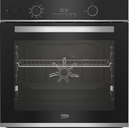 Immagine di Beko b300 Forno Multifunzione BBIS13300XMPE Pirolitico Assistito a Vapore SteamAssist, , 9 Funzioni, A+, Cristallo Nero e Inox
