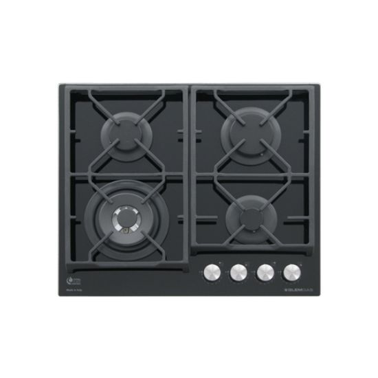 Immagine di Glem Gas GV64TXBK piano cottura Nero Da incasso 60 cm 4 Fornello(i)