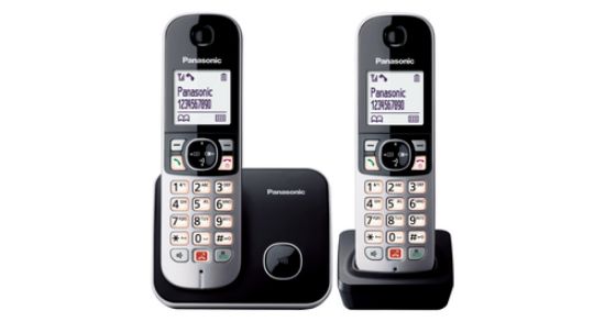 Immagine di Panasonic KX-TG6852JTB telefono Telefono DECT Identificatore di chiamata Nero, Grigio