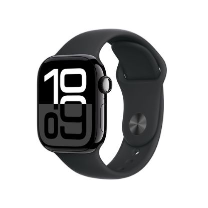 Immagine di MWWE3QL/A WATCH S10 42MM JET BK ALU CASE+BK SP.BAND S/M
