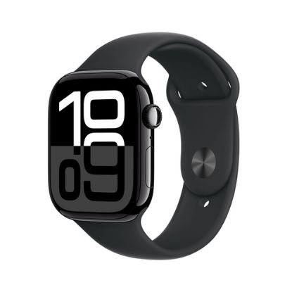 Immagine di MWWQ3QL/A WATCH S10 46MM JET BK ALU CASE+BK SP.BAND M/L