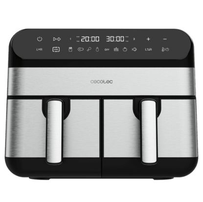 Immagine di Cecotec Advance 9000 Doppia 9 L Indipendente 2800 W Friggitrice ad aria calda Nero, Acciaio inox