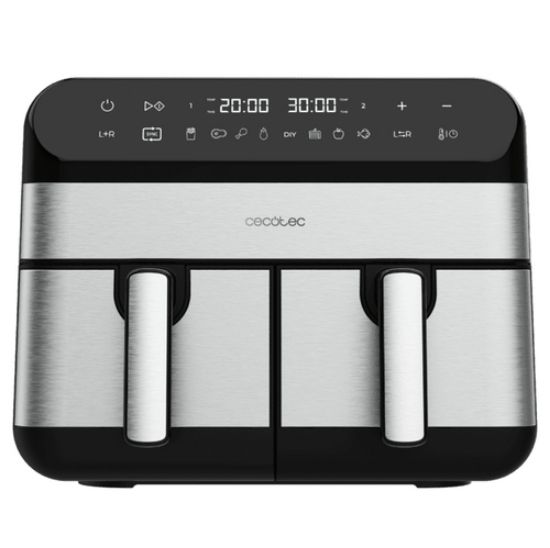 Immagine di Cecotec Advance 9000 Doppia 9 L Indipendente 2800 W Friggitrice ad aria calda Nero, Acciaio inox