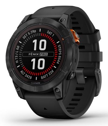 Immagine di Garmin fēnix 7 Pro Solar Edition 3,3 cm (1.3") MIP 47 mm Digitale 260 x 260 Pixel Touch screen Nero, Grigio Wi-Fi GPS (satellitare)