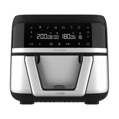 Immagine di Cecotec Cecofry Dual 9000 Singolo 9 L Indipendente 2850 W Friggitrice ad aria calda Nero, Acciaio inox