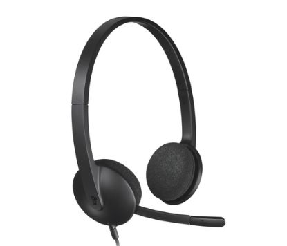Immagine di Logitech 981-000475 cuffia e auricolare Cablato A Padiglione Ufficio USB tipo A Nero