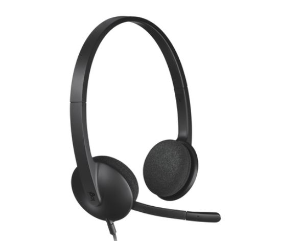 Immagine di Logitech 981-000475 cuffia e auricolare Cablato A Padiglione Ufficio USB tipo A Nero