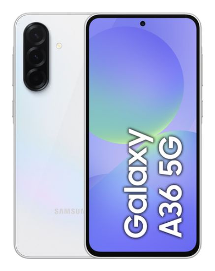 Immagine di Samsung Galaxy A36 5G, Smartphone con Funzioni intelligenti, Display Super AMOLED 6.7”, 8GB RAM, 256GB, Camera 50MP, Batteria 5.000 mAh, IP67, Awesome White