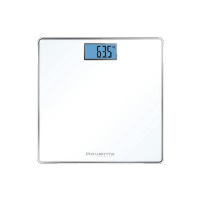 Immagine di Rowenta Classic BS1501 , bilancia pesapersone elettronica, 31x31 cm, fino a 160 Kg con graduazione di precisione ogni 100g, spessore di 22 mm, batterie incluse, vetro temperato, bianco