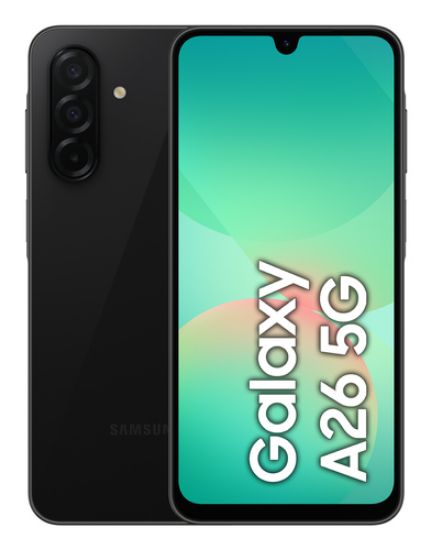 Immagine di Samsung Galaxy A26 5G, Smartphone con Funzioni intelligenti, Display Super AMOLED 6.7”, 6GB RAM, 128GB, Batteria 5.000 mAh, memoria espandibile, Black