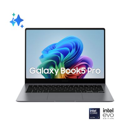 Immagine di Samsung Galaxy Book5 Pro Intel Core Ultra 7 256V Computer portatile 35,6 cm (14") Touch screen WQXGA+ 16 GB LPDDR5x-SDRAM 512 GB SSD Wi-Fi 7 (802.11be) Windows 11 Home Grigio