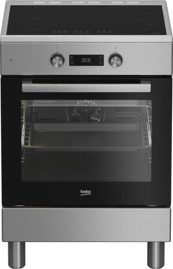 Immagine di Beko Cucina a libera installazione inox, forno elettrico 6 funzioni, piano cottura induzione 4 zone, 60x60, Classe A