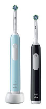 Immagine di Oral-B Pro 1 PRO1CRSDUO spazzolino elettrico Adulto Spazzolino rotante-oscillante Nero, Turchese, Bianco