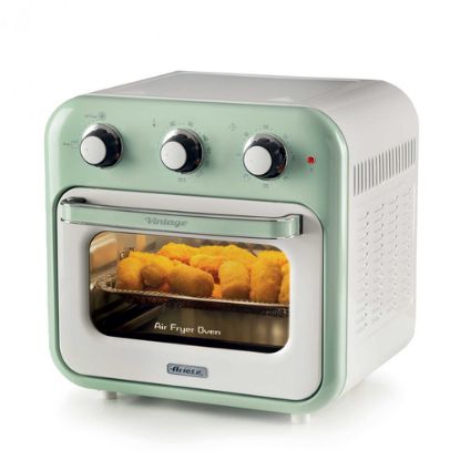 Immagine di Ariete 4632 Friggitrice ad aria e forno Vintage, 1400W, 2in1, Capacità 16L, Accessori inclusi, Timer 60 minuti, Doppio vetro, Verde