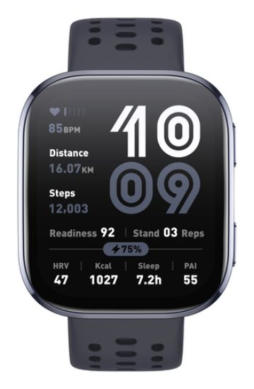 Immagine di Amazfit Bip 6 Black 5 cm (1.97") AMOLED Digitale 390 x 450 Pixel Touch screen Nero GPS (satellitare)