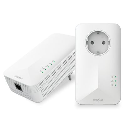 Immagine di Strong POWERL1000DUOWIFIEUV2 1000 Mbit/s Collegamento ethernet LAN Wi-Fi Bianco 2 pz