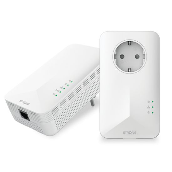 Immagine di Strong POWERL1000DUOWIFIEUV2 1000 Mbit/s Collegamento ethernet LAN Wi-Fi Bianco 2 pz
