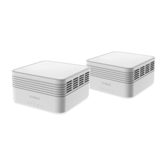 Immagine di Strong MESHKITAX3000 sistema Wi-Fi Mesh Dual-band (2.4 GHz/5 GHz) Wi-Fi 6 (802.11ax) Bianco 2 Interno