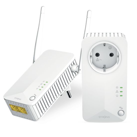 Immagine di Strong Powerline Wi-Fi 600 Kit 600 Mbit/s Collegamento ethernet LAN Bianco